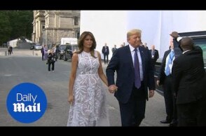 Trump and Melania join world leaders for Brussels cocktail party