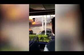 Rieti, esplosione in un distributore sulla Salaria: la cisterna in fiamme