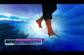 Ο ξυπόλυτος στα χιόνια μαραθωνοδρόμος / drone video