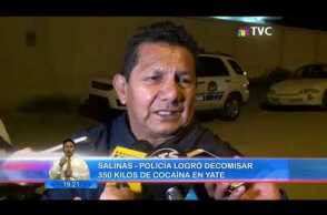 Decomisan aproximadamente 350 kilos de cocaína en el cantón Salinas
