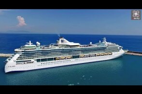 Η "Μύκονος" του Ιονίου Κρουαζιερόπλοια Λάτσης Κατάκολο Katakolon Cruise Ship Drone Greece