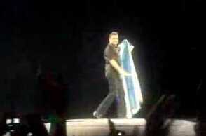 George Michael in athens (with greek flag)