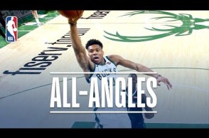 ALL-ANGLES | Giannis' INCREDIBLE Free Throw Line Dunk!