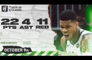 Giannis Antetokounmpo Full Highlights vs Utah Jazz (2019.10.09) - 22 Pts, 11 Reb, 4 Ast!