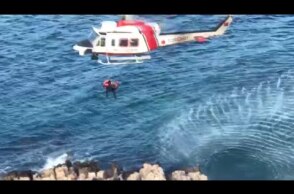 People stranded on rocks rescued by Turkish coastguards