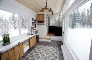 Open Concept Modern Tiny House with Elevator Bed #anawhite
