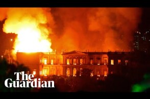 Huge fire guts Brazil's 200-year-old National Museum -  video report
