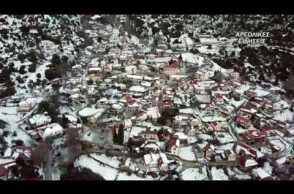 ΤΟ ΧΙΟΝΙΣΜΕΝΟ ΚΟΛΟΚΟΤΡΩΝΙΤΣΙ (ΚΑΡΥΑ ΑΡΓΟΛΙΔΑΣ) ΜΕ DRONE 26/12/2017