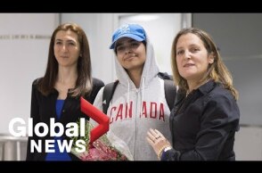 Chrystia Freeland welcomes Saudi teen fleeing abusive family to Canada
