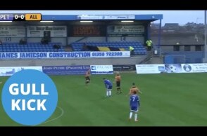 Keeper's Goal Kick Strikes Flying Seagull