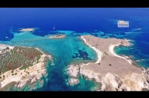 Η "Γαλάζια Λίμνη"της Χαλκιδικής| Δρένια ή Γαϊδουρονήσια | Chalkidiki Blue Lagoon Drone Greece