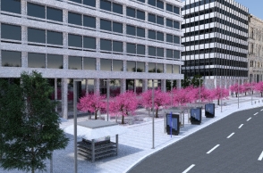 Η κάτω πλατεία Συντάγματος την Άνοιξη