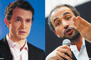Douglas Murray (αριστερά), Tariq Ramadan (δεξιά)