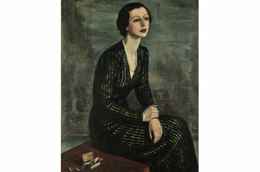 Γιάννης Μόραλης, Προσωπογραφία Ιωάννας Ν. Λούρου, Λάδι σε μουσαμά, Κληροδότημα Ιωάννας Ν. Λούρου