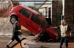Πλημμύρες στη Μάνδρα