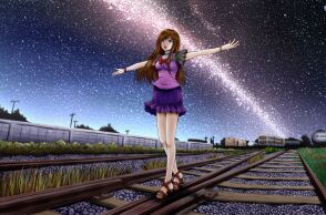 anime-girl-rails-night-starry-sky-206238.jpg