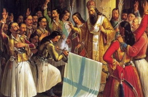 «Ο Όρκος της Αγίας Λαύρας», πίνακας του Θεόδωρου Βρυζάκη (1851)