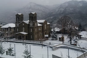 Χιόνια στην Ορεινή Ναυπακτία - Χωριό Άνω Χώρα