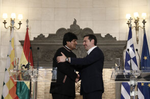 Έβο Μοράλες και Αλέξης Τσίπρας