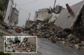 Κατέρρευσε σπίτι λόγω της βροχής στον οικισμό Ορεινό Σητείας