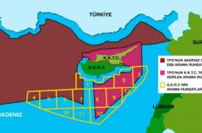 Χάρτης που δείχνει την ελληνική και κυπριακή ΑΟΖ ως μέρος της τουρκικής υφαλοκρηπίδας 