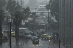 Χαλάζι στον Πειραιά