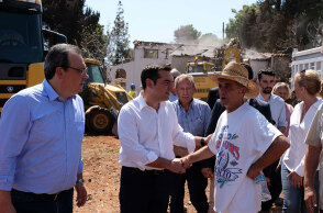 Ο Τσίπρας στο Μάτι