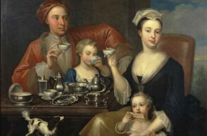 The Tea Party, πίνακας του R. Collins, 1727