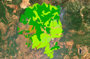 Χαρτογράφηση της φωτιάς στην Εύβοια