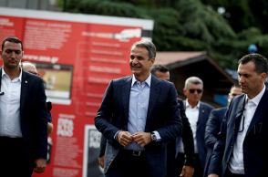 Ο Κυριάκος Μητσοτάκης στη ΔΕΘ 