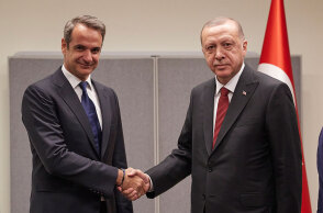 Κυριάκος Μητσοτάκης και Ρετζέπ Ταγίπ Ερντογάν στη Νέα Υόρκη