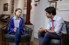 Ο Τριντό συναντήθηκε με την Γκρέτα Τούνμπεργκ