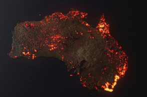 Δορυφορική λήψη των πυρκαγιών στην Αυστραλία 