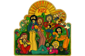 Κάρτα εορτών του Στέργιου Δελιαλή (1972). Από το βιβλίο «Αθηναϊκό Underground» (εκδ. ATHENS VOICE Books). 