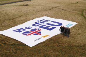 Πανό κατά του Brexit στο Ντόβερ 