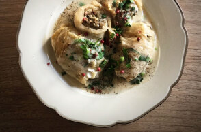 Λαχανοντολμάδες με λάχανο τουρσί