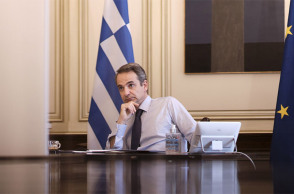 Κυριάκος Μητσοτάκης - Τηλεδιάσκεψη με αρχηγούς κρατών της ΕΕ