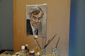 Το πορτρέτο του Σωτήρη Τσιόδρα που ζωγράφισε ο Σταμάτης Λάσκος για το εξώφυλλο της ATHENS VOICE