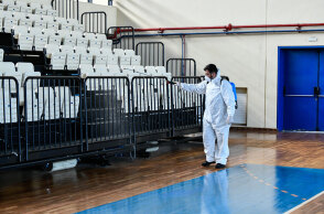 Απολύμανση του δημοτικού κλειστού γυμναστηρίου Πρέβεζα