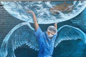 Γκράφιτι για τον κορωνοϊο