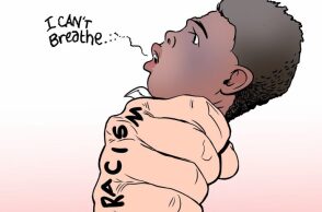 Σκίτσο για τη δολοφονία του αφροαμερικανού Τζορτζ Φλόιντ