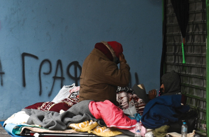 Άστεγοι στο κέντρο της Αθήνας 