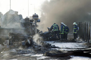 Φωτιά σε βυτιοφόρο όχημα στην Εθνική Οδό - Αρχείου 