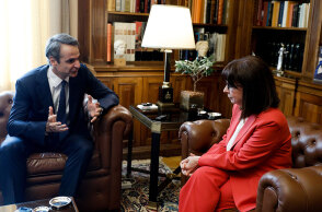 Συνάντηση Κυριάκου Μητσοτάκη και Αικατερίνης Σακελλαροπούλου