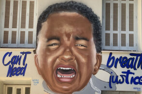Γκράφιτι για τον Τζορτζ Φλόιντ 
