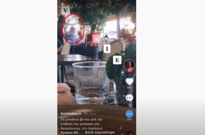 Επίθεση με νερό στον Νίκο Χαρδαλιά: Καρέ καρέ οι κινήσεις της αυτοαποκαλούμενης «παρουσιάστριας» σε εστιατόριο της Θεσσαλονίκης