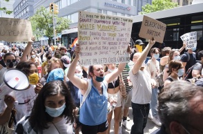 Διαδηλωτές κατά του ρατσιμού -Black Lives Matter