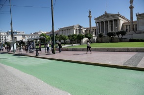 Έργα στην οδό Πανεπιστήμιου για τον Μεγάλο Περίπατο της Αθήνας 