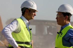 Ο Κυριάκος Μητσοτάκης στο Ελληνικό