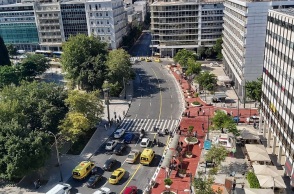 Αεροφωτογραφία από τον Μεγάλο Περίπατο της Αθήνας